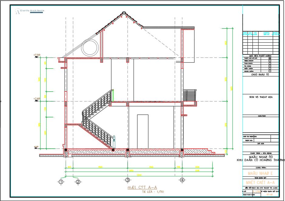2-Story House CAD Design with Thai Roof – Floor Plans, Elevations & Sections AutoCAD Drawing DWG & DXF Free