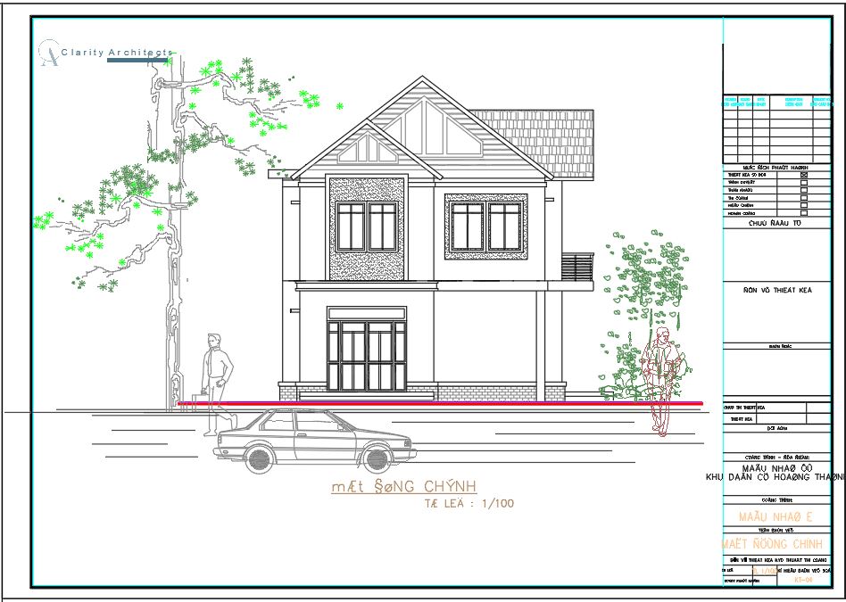 2-Story House CAD Design with Thai Roof – Floor Plans, Elevations & Sections AutoCAD Drawing DWG & DXF Free