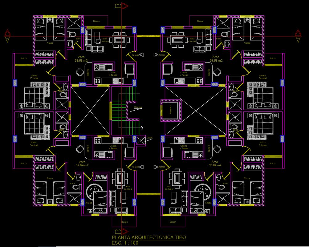 Apartment Plan, Elevation, Section, Structural & Furniture Layout Plan AutoCAD Drawings Free DWG