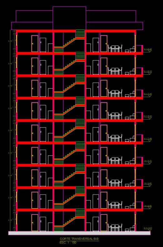 Apartment Plan, Elevation, Section, Structural & Furniture Layout Plan AutoCAD Drawings Free DWG