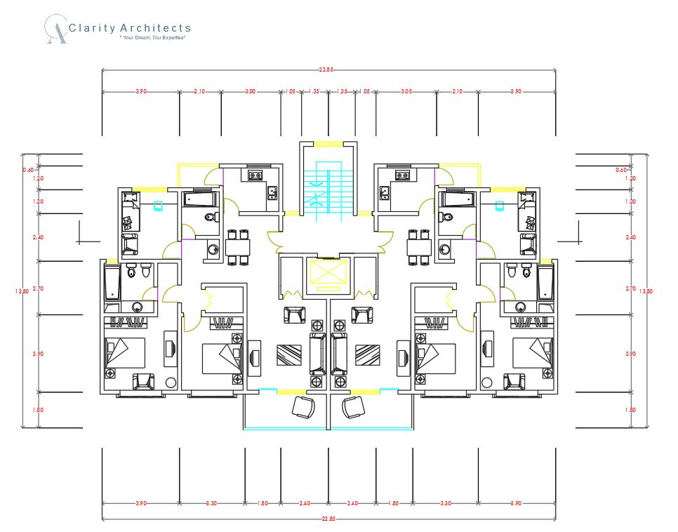 Apartment Plan AutoCAD Blocks DWG, DXF Free | Residential Floor Plan CAD Library