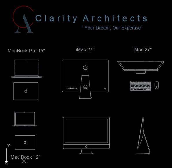 Apple Computers Free CAD Blocks – DWG File Collection (MacBook, iMac, Keyboard, Mouse & More)