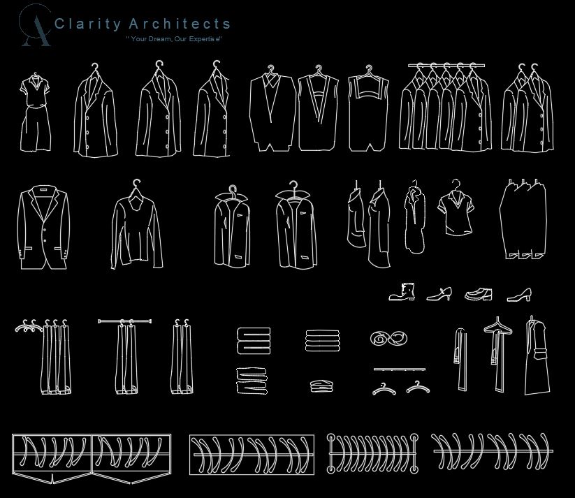 Clothes CAD Blocks DWG – Clothing, Shoes & Fashion Accessories AutoCAD Drawings