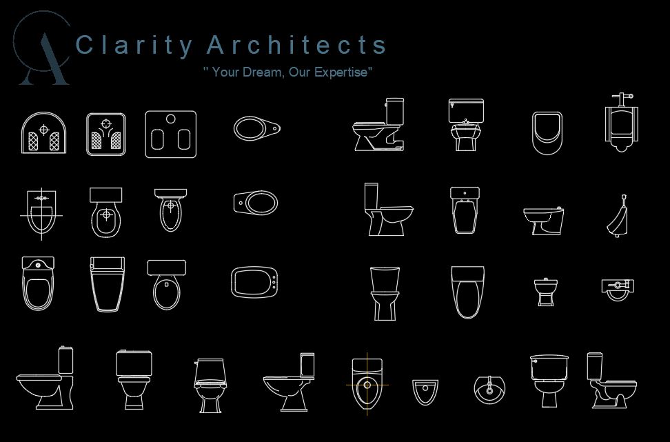Comod Toilet CAD Blocks DWG – Free WC & Urinal AutoCAD Drawings 