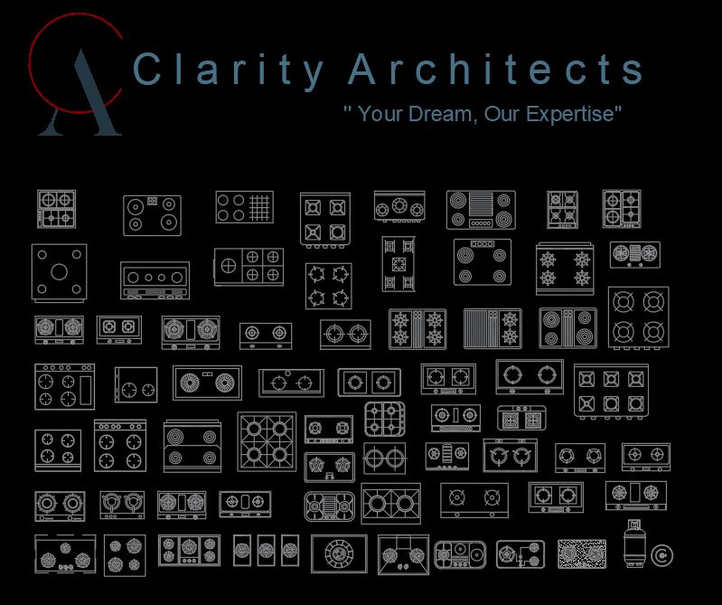Cooktops Free CAD Drawings – Over 60 Induction, Electric & Gas Cooktop Blocks (Top View DWG)