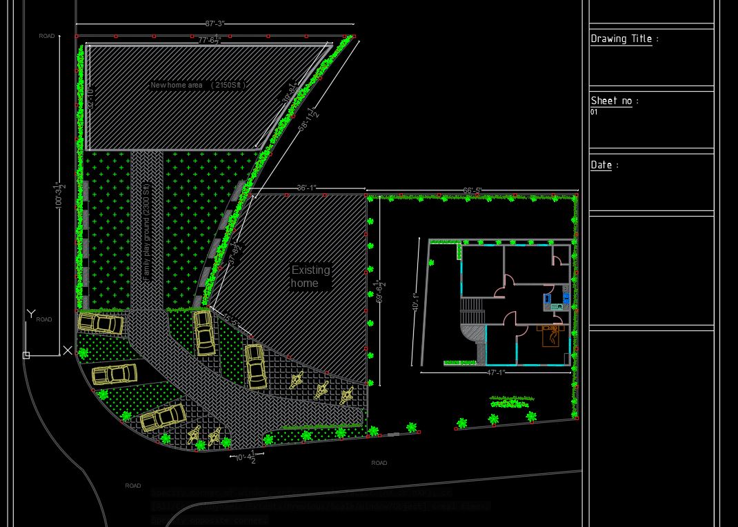 Duplex House Plan & Furniture Layout Plan CAD DWG Free