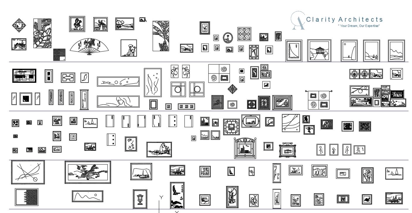 Picture Frames CAD Blocks DWG – 100+ Free AutoCAD Frame Blocks Download