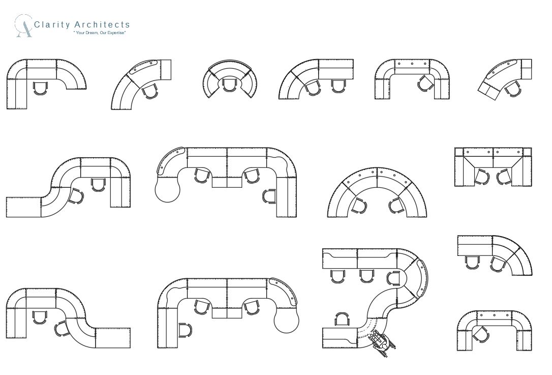 Reception Furniture CAD Blocks DWG – Free AutoCAD Reception Desk Plan Blocks