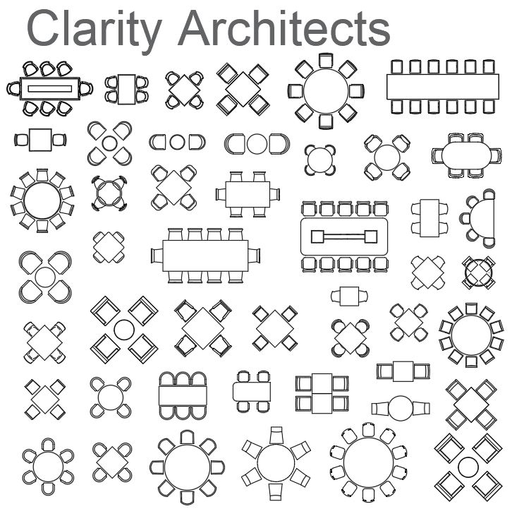 Free Dining Set-Up Bundle CAD Blocks – DWG, DXF & PDF Furniture Collection