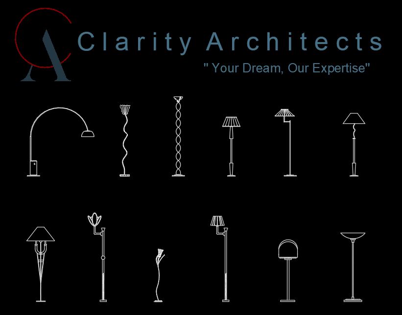 Floor Lamps Free CAD Drawings – High-Quality AutoCAD Lamp Blocks (DWG)