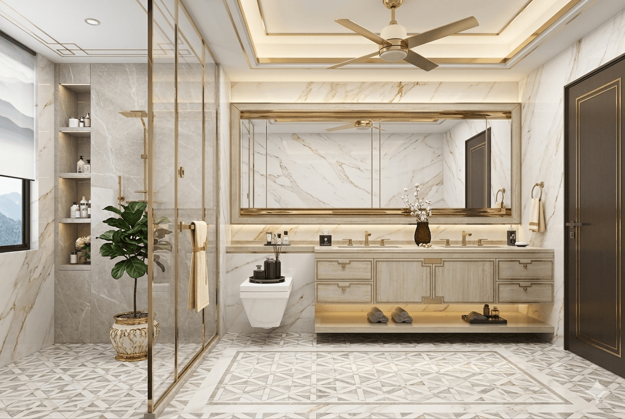 Modern Bathroom Interior Design 3D Model Free | Realistic 3ds Max Corona Scene