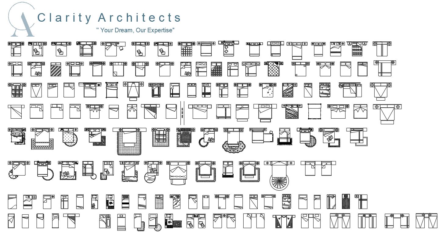 Bed CAD Blocks DWG Free Download | Modern Bed AutoCAD Drawing