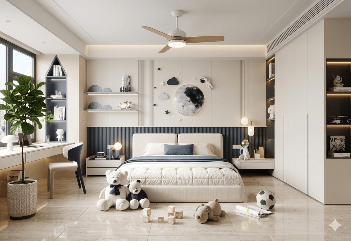 Modern Child Bedroom Design 3D Model | Realistic Interior Scene