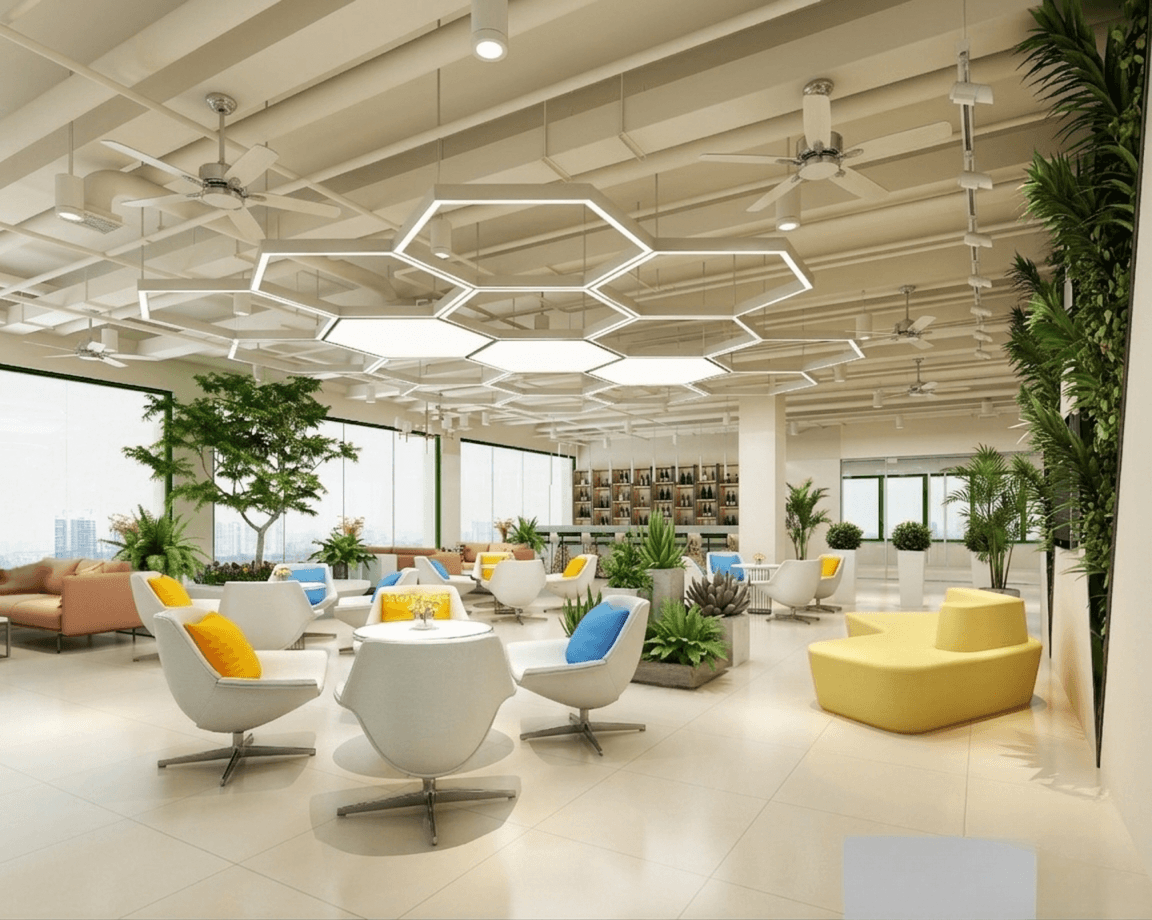 Modern Space Office Design 3D Model | Office Interior Scene Free 