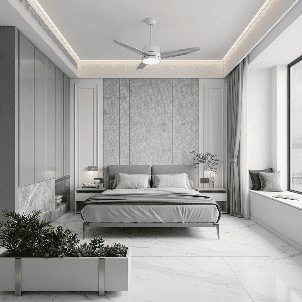 Modern Bedroom Design 3D Model for Corona Scenes