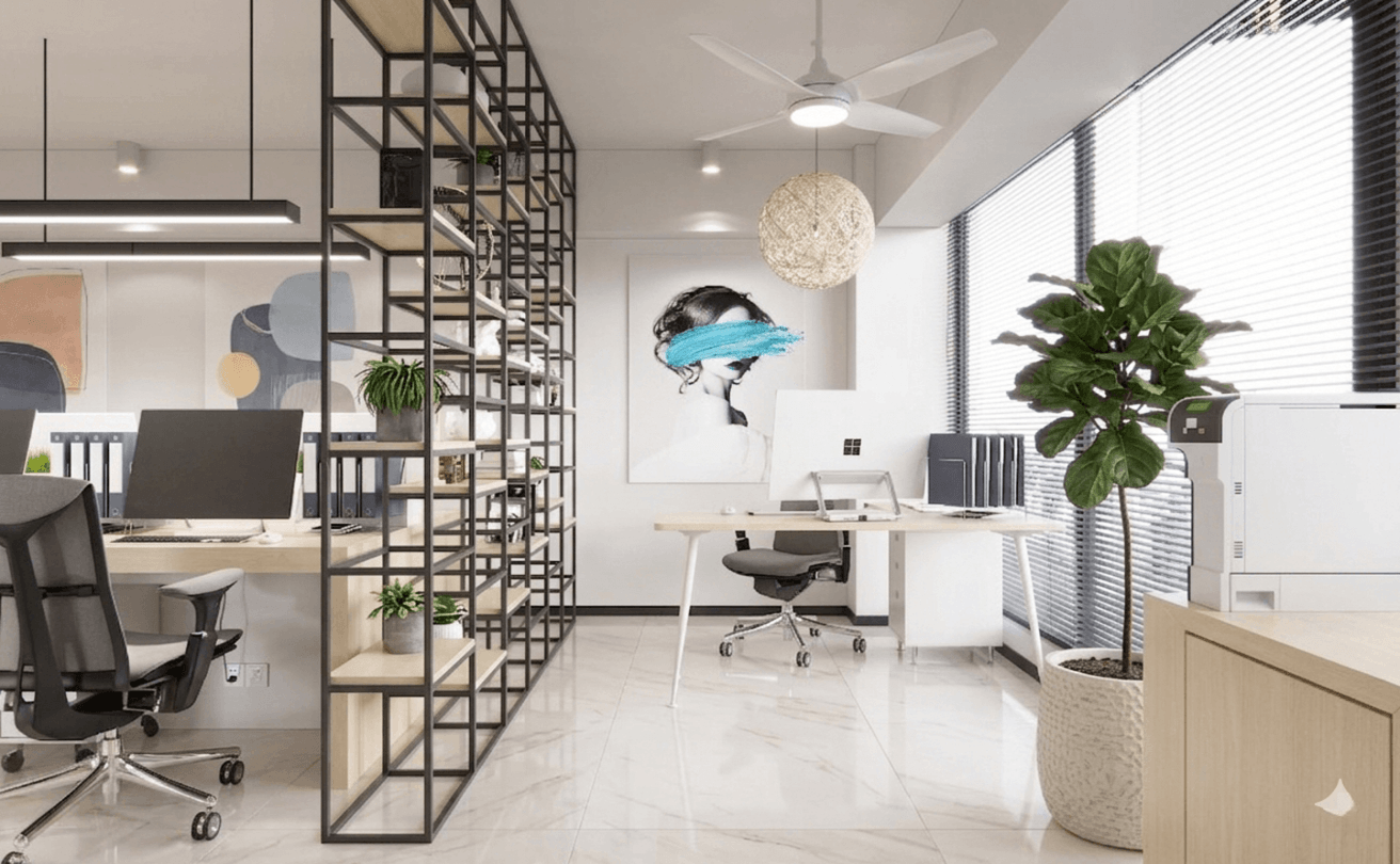 Modern Office Interior Design 3D Model Free | Executive Workspace Corona Scene 