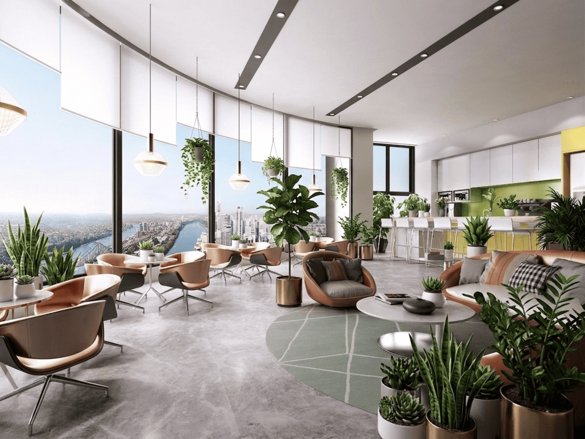 Modern Office Waiting Area Interior Design 3D Model