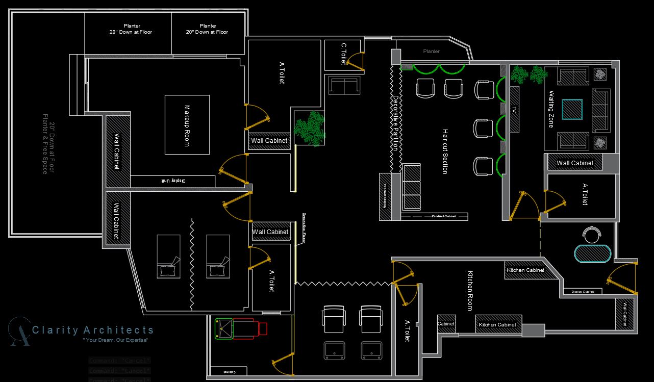 Paller Interior Furniture Layout Plan Free CAD Blocks DWG | Modern Interior CAD Design