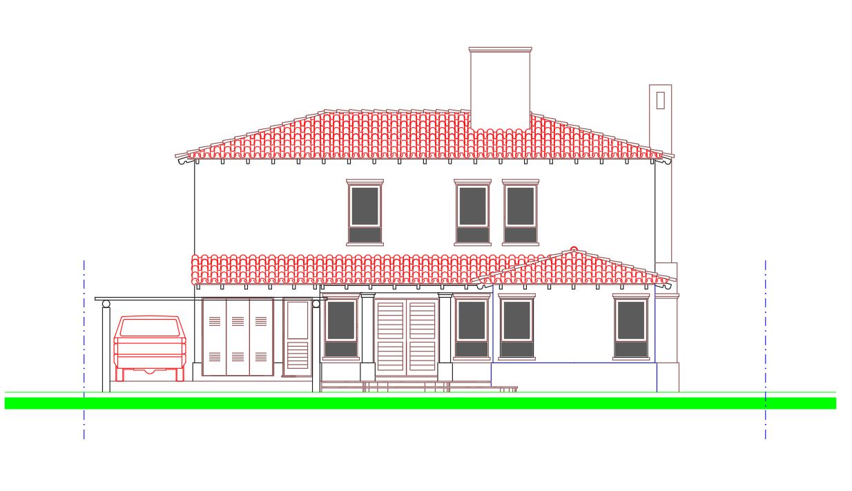 Two-Storey Residence House Design AutoCAD Drawing Free DWG