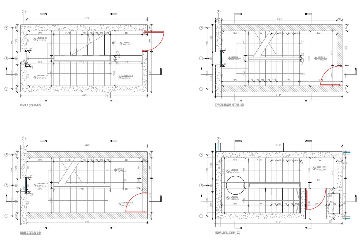 Staircase CAD Blocks DWG Free Download | Stair Plan, Elevation & Section Drawings