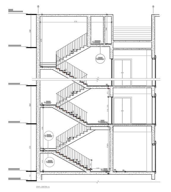 Staircase CAD Blocks DWG Free Download | Stair Plan, Elevation & Section Drawings