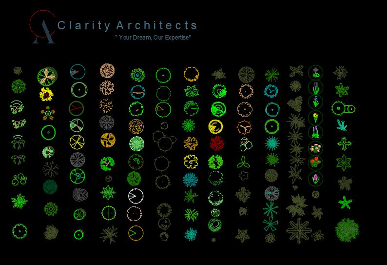 Trees Top View Free CAD Drawings – Over 100 AutoCAD Plant Blocks (DWG)