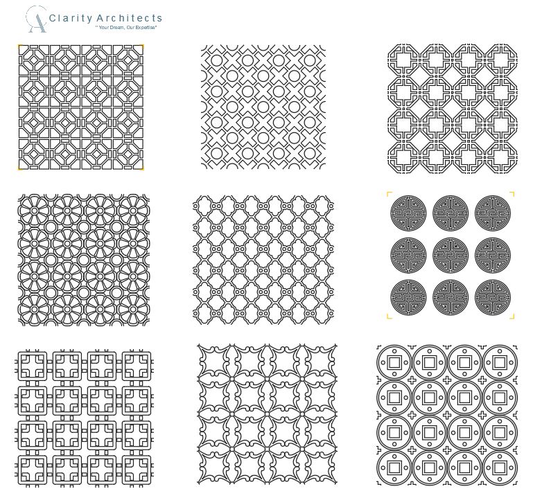 Chinese Pattern AutoCAD Drawings DWG