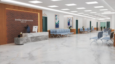 Hospital Reception & Waiting Zone 3D Interior Model – Ideal for Healthcare Design Projects