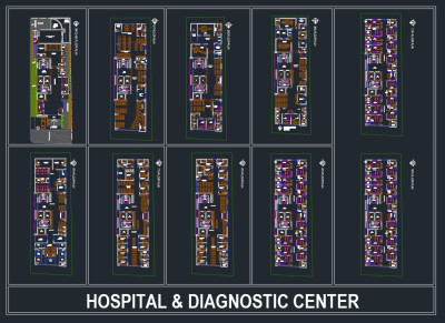 Hospital & Diagnostic Center AutoCAD Drawing (Free DWG File Download)