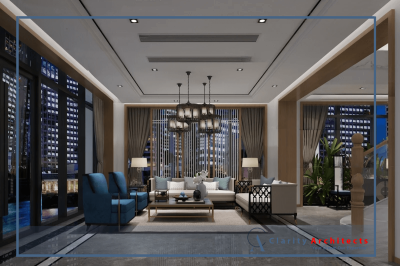  Modern Living Room Design - 3d model