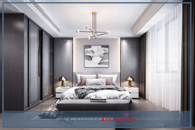 3D Minimalist-Style Bedroom Interior